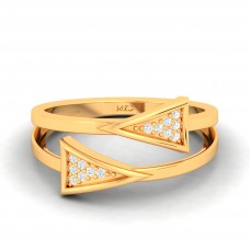 Arrowhead Diamond Gold Ring