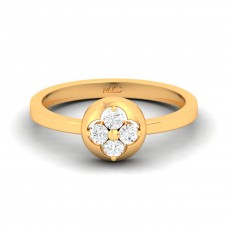 Diamond Stackable Solid Gold Ring 
