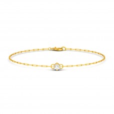 Elegant Round Diamond Gold Bracelet