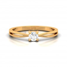 Round Halo Solitaire Ring